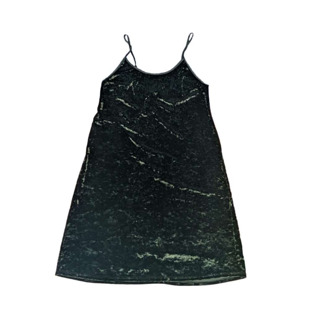 Victoria's Secret Black Velvet Slip Dress Size XS/S/M Stretchy A-line